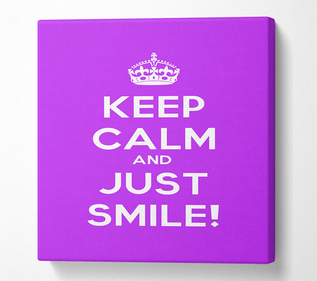  A Canvas Print of Keep Calm Smile Canvas Wall Art