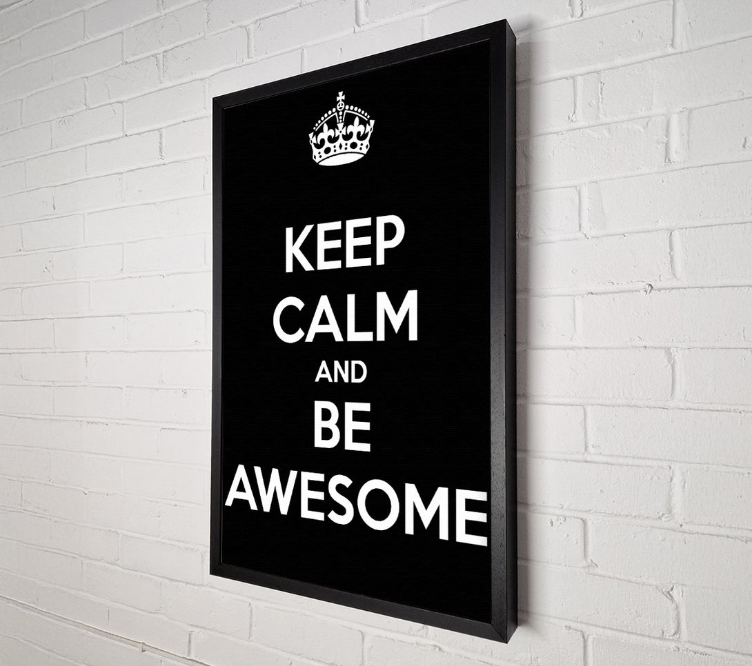  A Canvas Print of Girls Room Quote Keep Calm And Be Awesome Canvas Art
