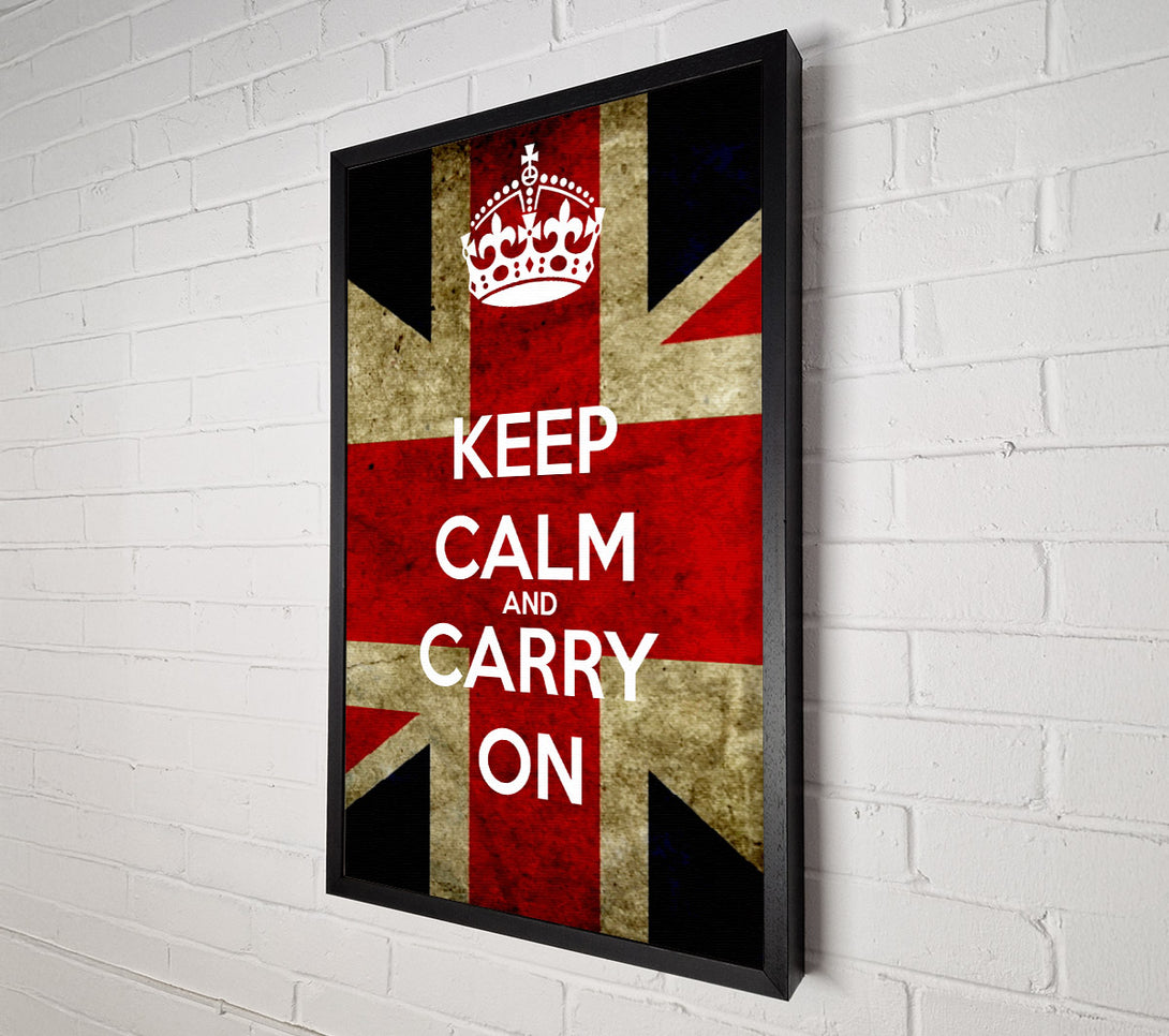  A Canvas Print of Keep Calm And Carry On Flag Canvas Print