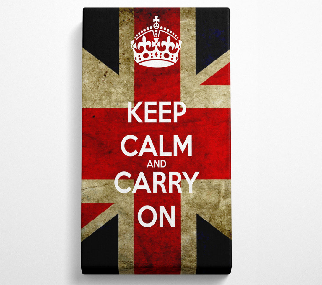  A Canvas Print of Keep Calm And Carry On Flag Canvas Print