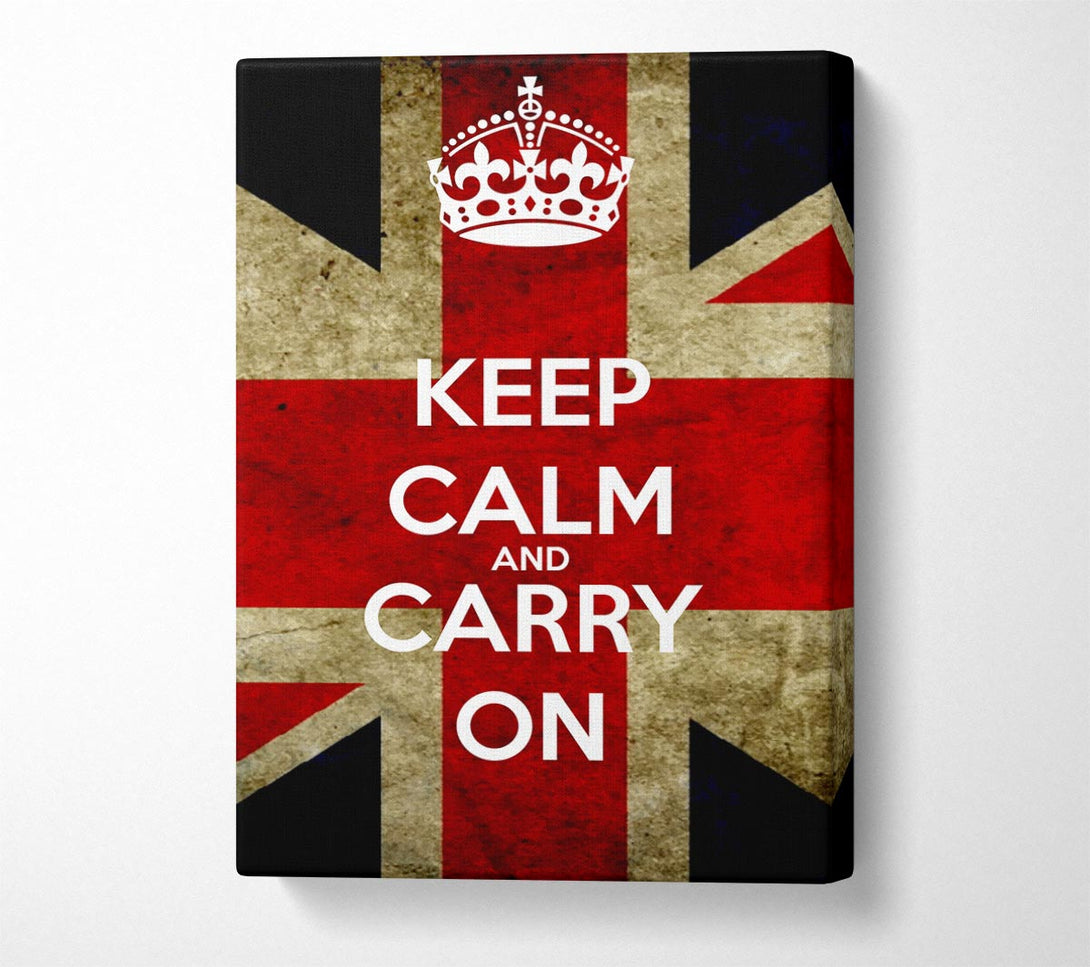  A Canvas Print of Keep Calm And Carry On Flag Canvas Print