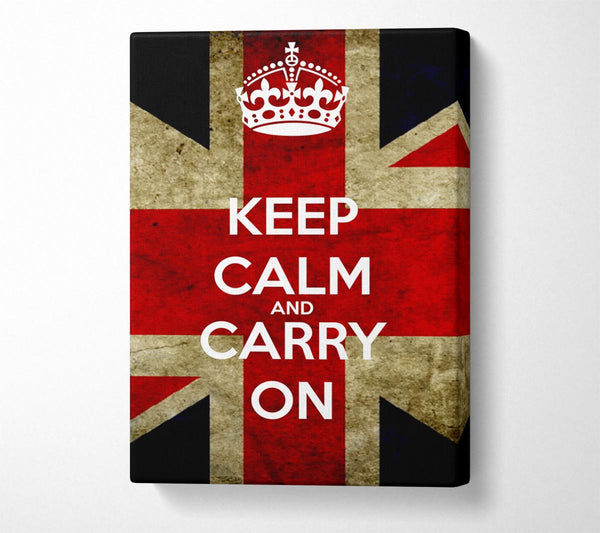  A Canvas Print of Keep Calm And Carry On Flag Canvas Print