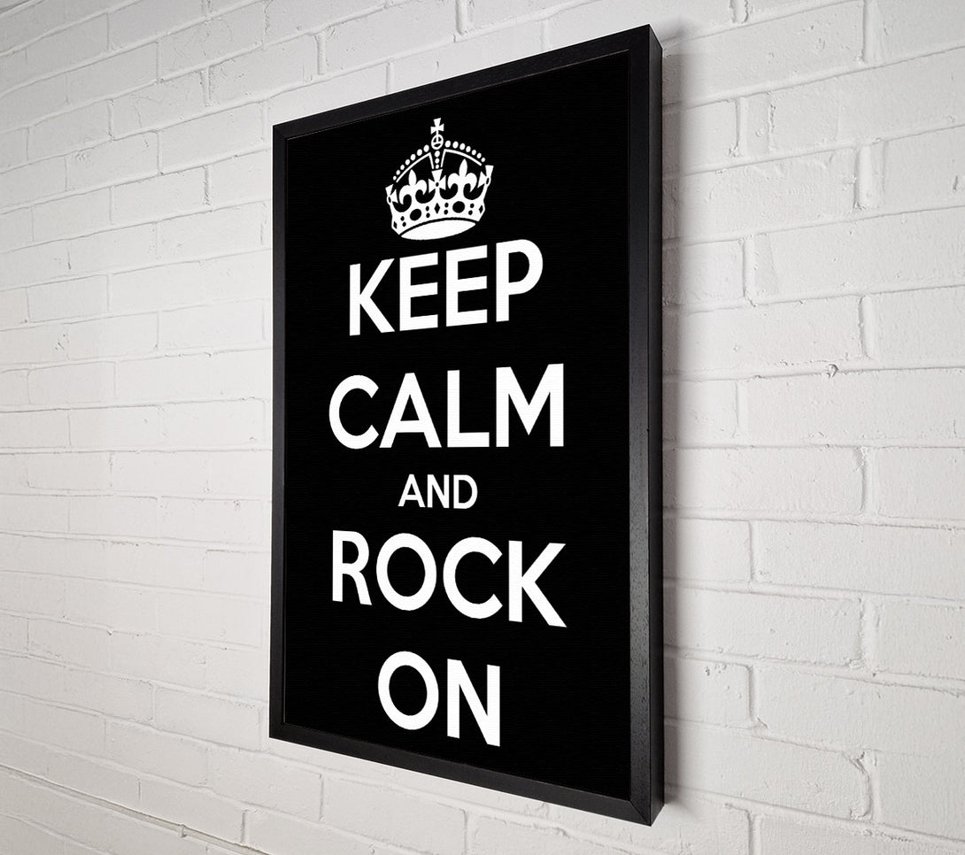  A Canvas Print of Keep Calm And Rock On Canvas Wall Art
