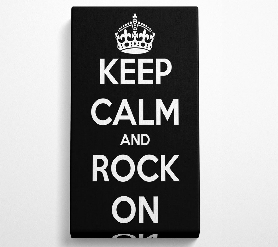  A Canvas Print of Keep Calm And Rock On Canvas Wall Art