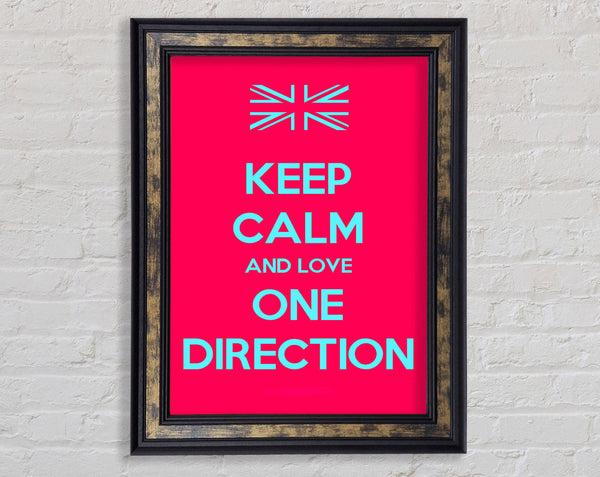 Keep Calm One Direction Framed Print