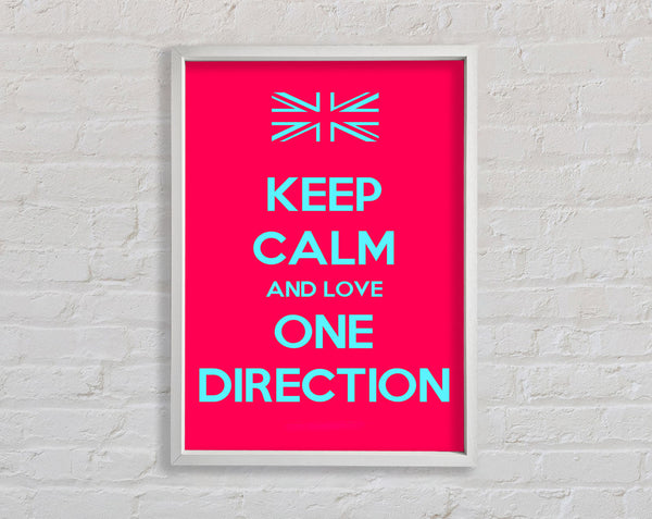 Keep Calm One Direction Framed Print
