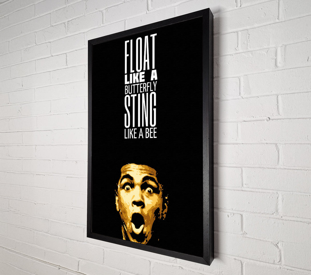  A Canvas Print of Motivational Quote Muhammad Ali Float Like A Butterfly Canvas Art