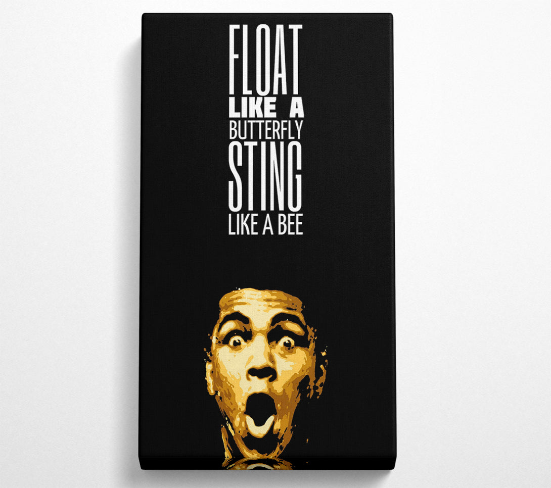  A Canvas Print of Motivational Quote Muhammad Ali Float Like A Butterfly Canvas Art