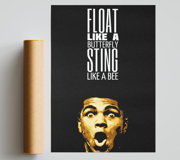 Motivational Quote Muhammad Ali Float Like A Butterfly Giclee Print