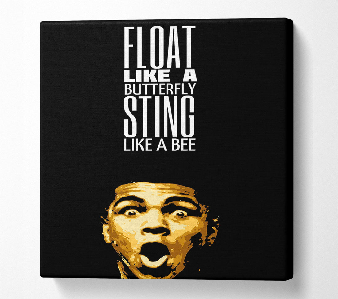  A Canvas Print of Motivational Quote Muhammad Ali Float Like A Butterfly Canvas Art