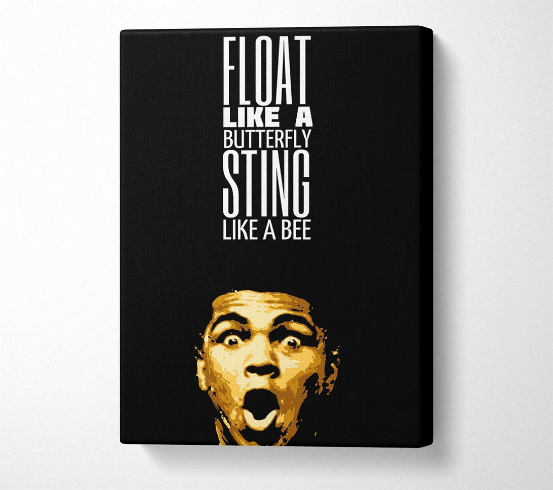  A Canvas Print of Motivational Quote Muhammad Ali Float Like A Butterfly Canvas Art