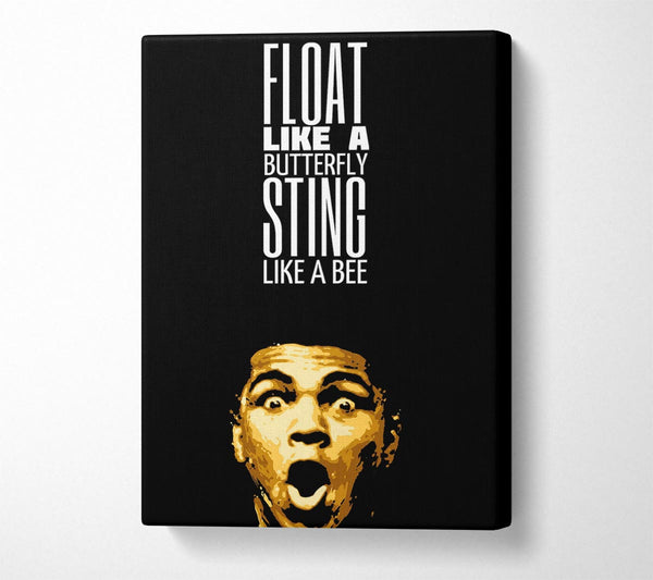  A Canvas Print of Motivational Quote Muhammad Ali Float Like A Butterfly Canvas Art