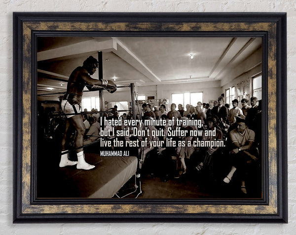 Motivational Quote Muhammad Ali Motivational Framed Print