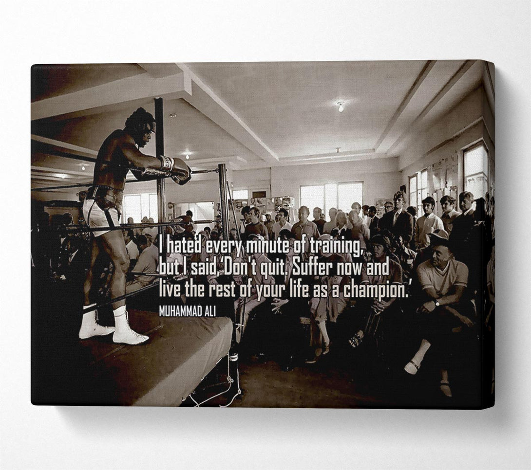  A Canvas Print of Motivational Quote Muhammad Ali Motivational Canvas Art