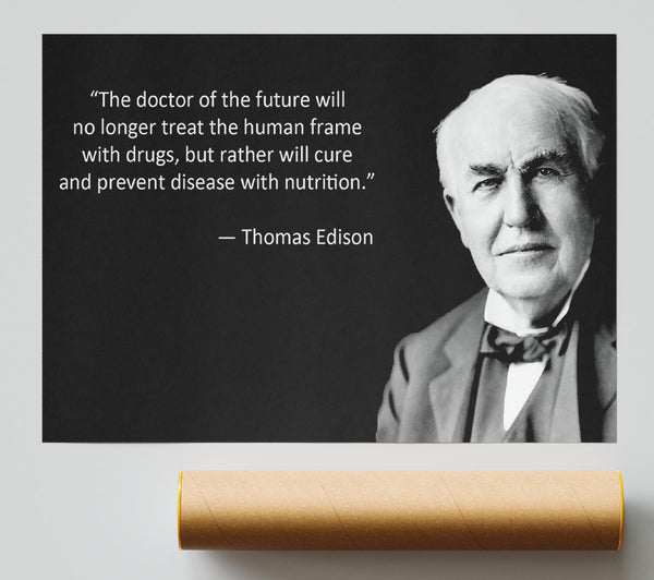 Motivational Quote Thomas Edison Giclee Print