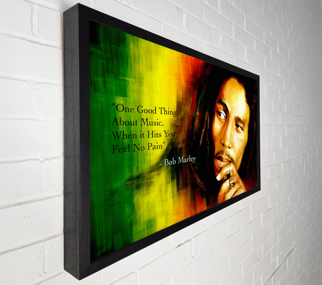  A Canvas Print of Music Quote Bob Marley Feel No Pain Canvas Print