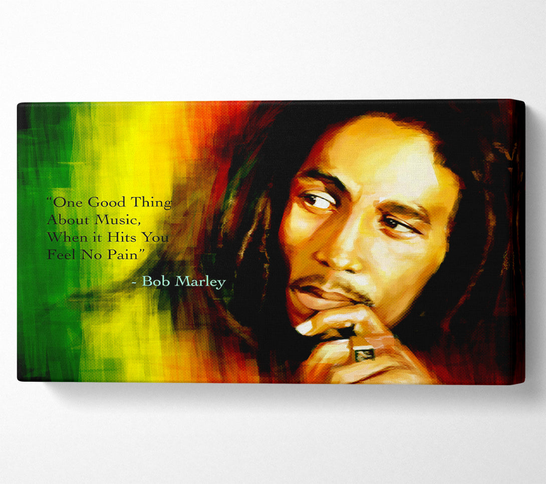  A Canvas Print of Music Quote Bob Marley Feel No Pain Canvas Print