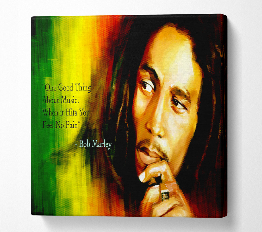  A Canvas Print of Music Quote Bob Marley Feel No Pain Canvas Print