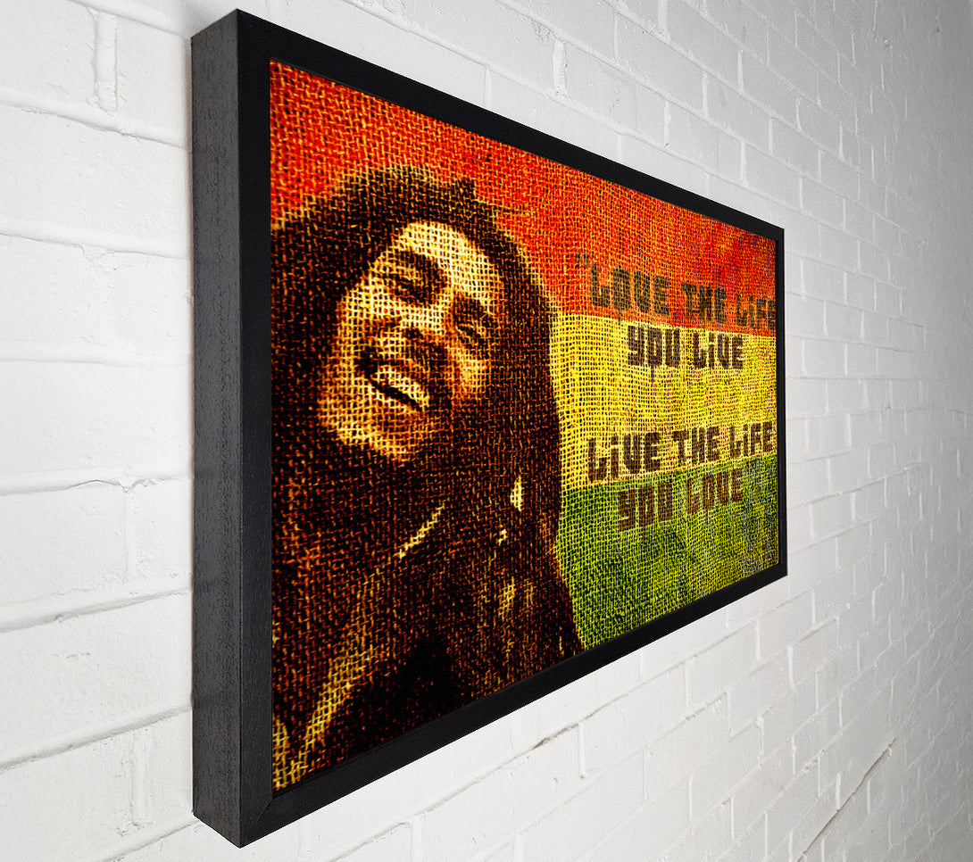  A Canvas Print of Music Quote Bob Marley Love The Life Canvas Print