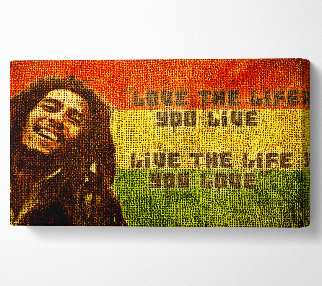  A Canvas Print of Music Quote Bob Marley Love The Life Canvas Print