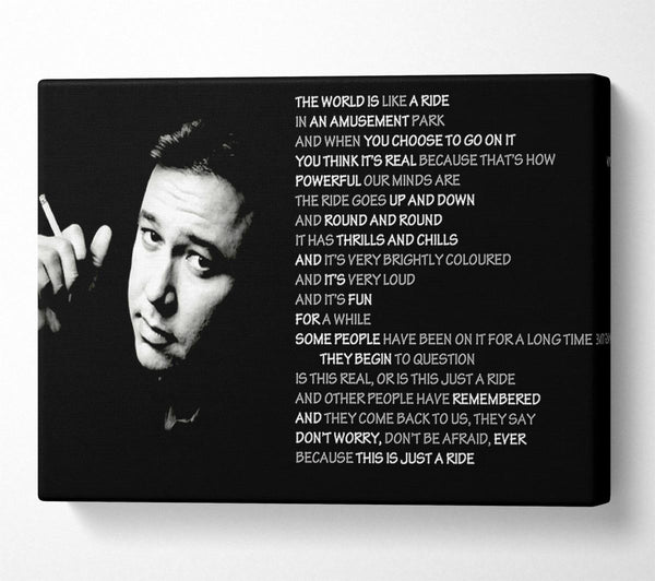  A Canvas Print of Motivational Quote Bill Hicks The World Is Like A Ride Canvas Wall Art