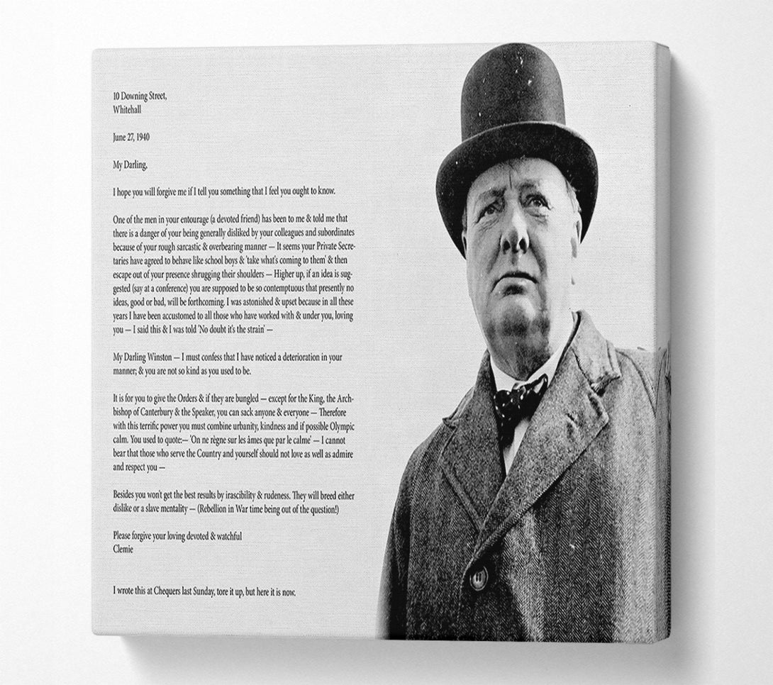  A Canvas Print of Motivational Quote Winston Churchill Canvas Print