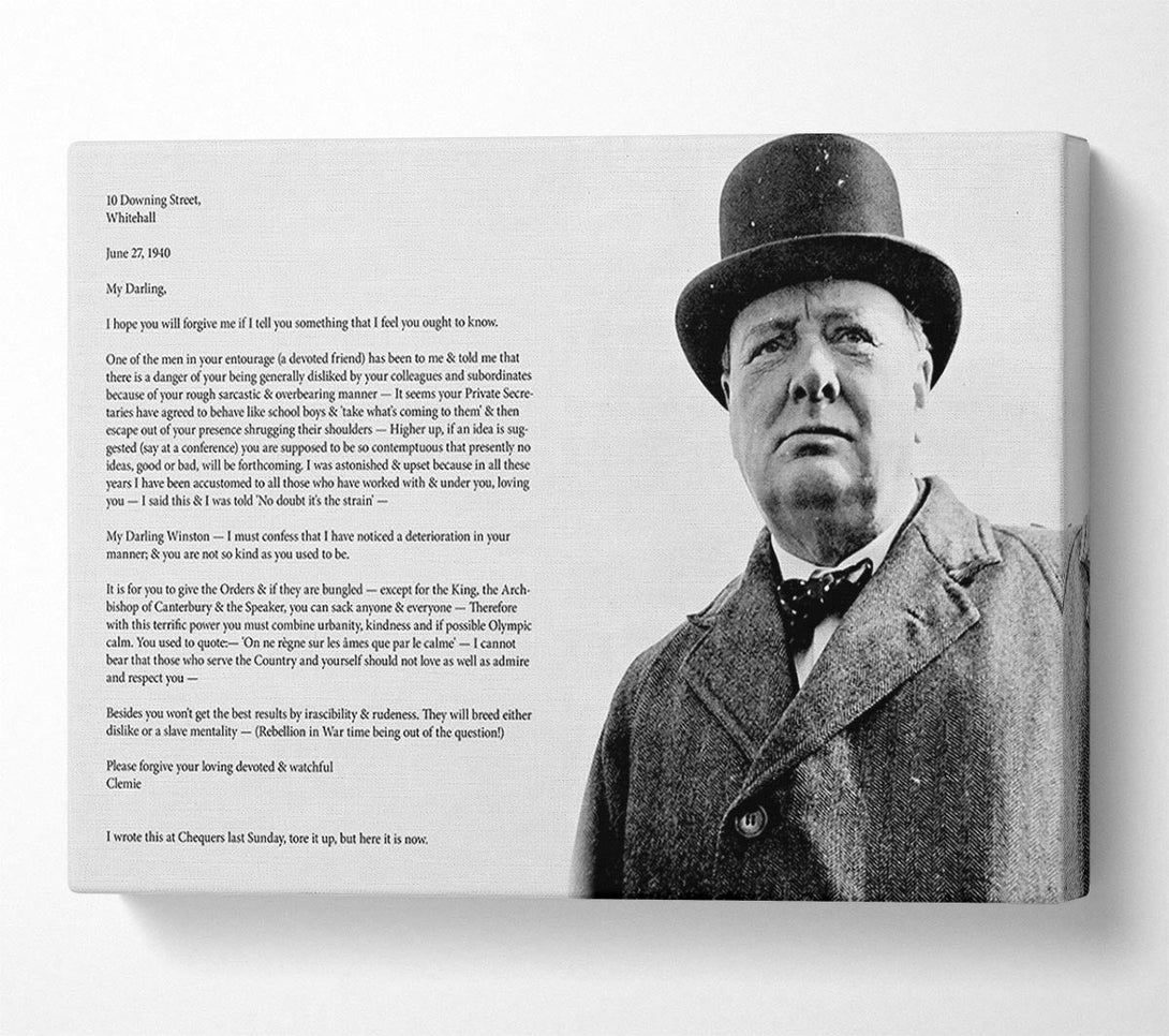  A Canvas Print of Motivational Quote Winston Churchill Canvas Print