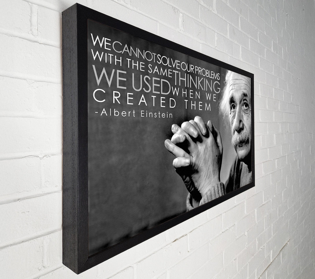  A Canvas Print of Motivational Quote Einstein Thinking Canvas Wall Art