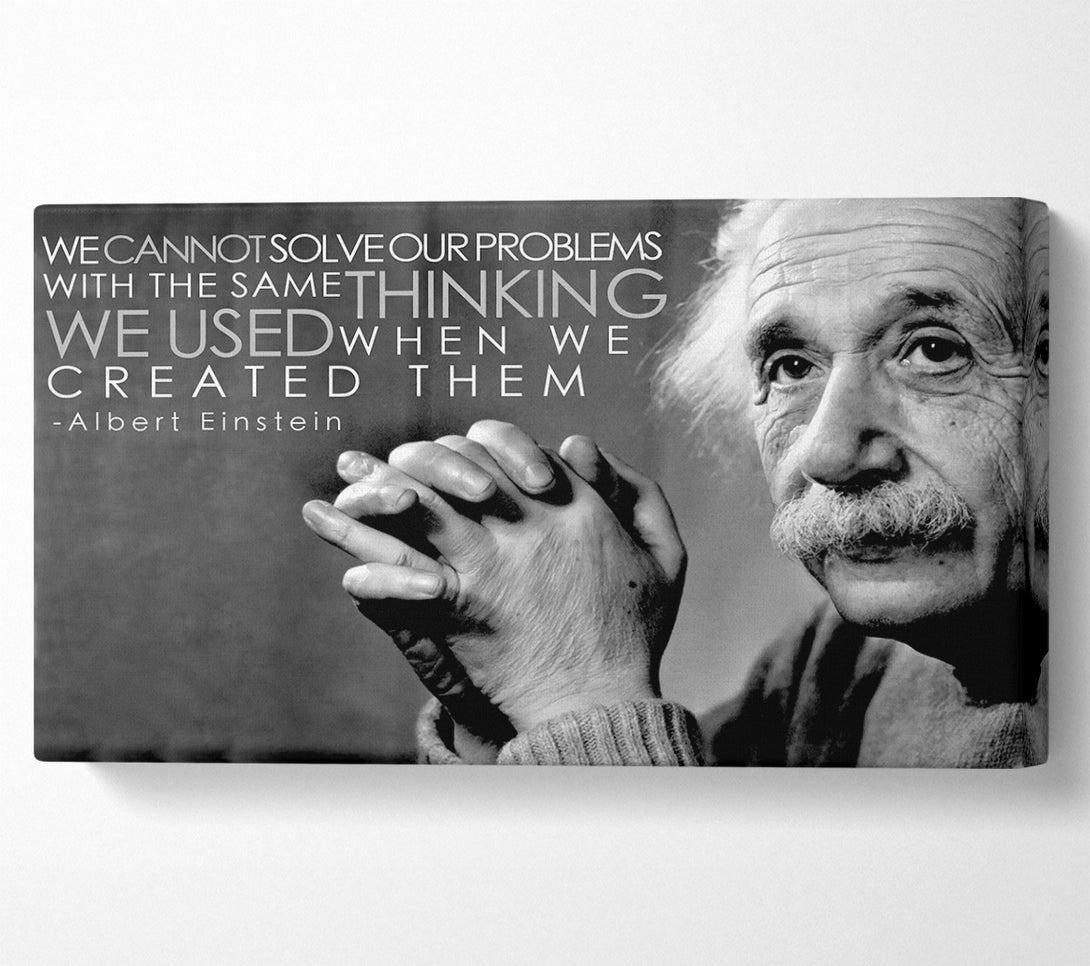  A Canvas Print of Motivational Quote Einstein Thinking Canvas Wall Art