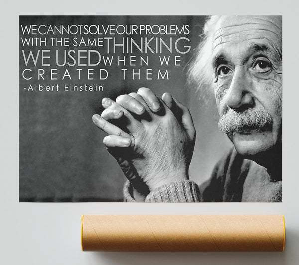 Motivational Quote Einstein Thinking Poster