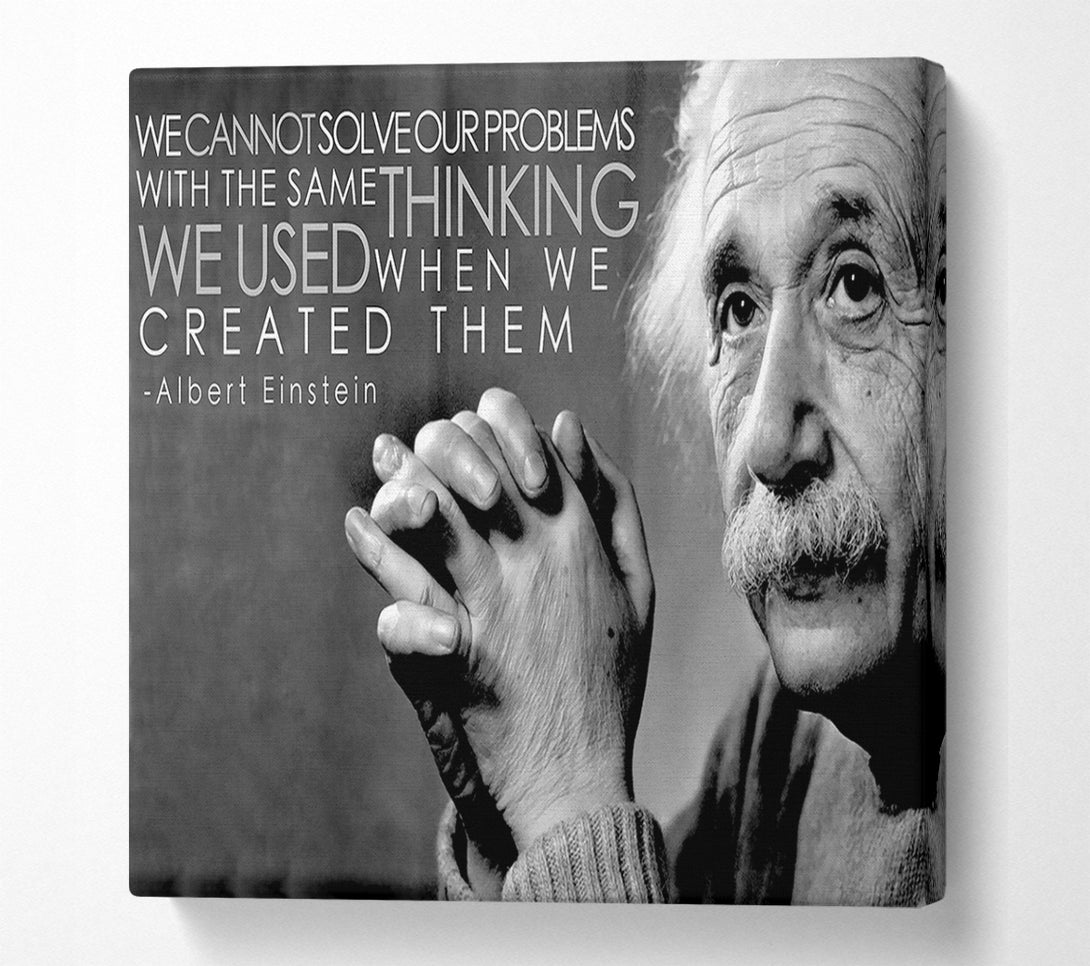  A Canvas Print of Motivational Quote Einstein Thinking Canvas Wall Art