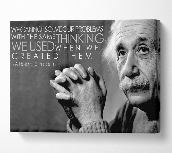  A Canvas Print of Motivational Quote Einstein Thinking Canvas Wall Art