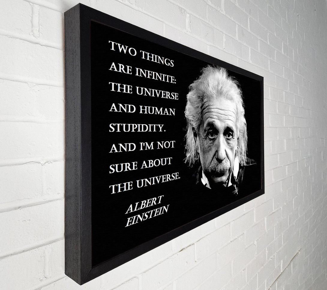  A Canvas Print of Motivational Quote Albert Einstein The Universe Canvas Art