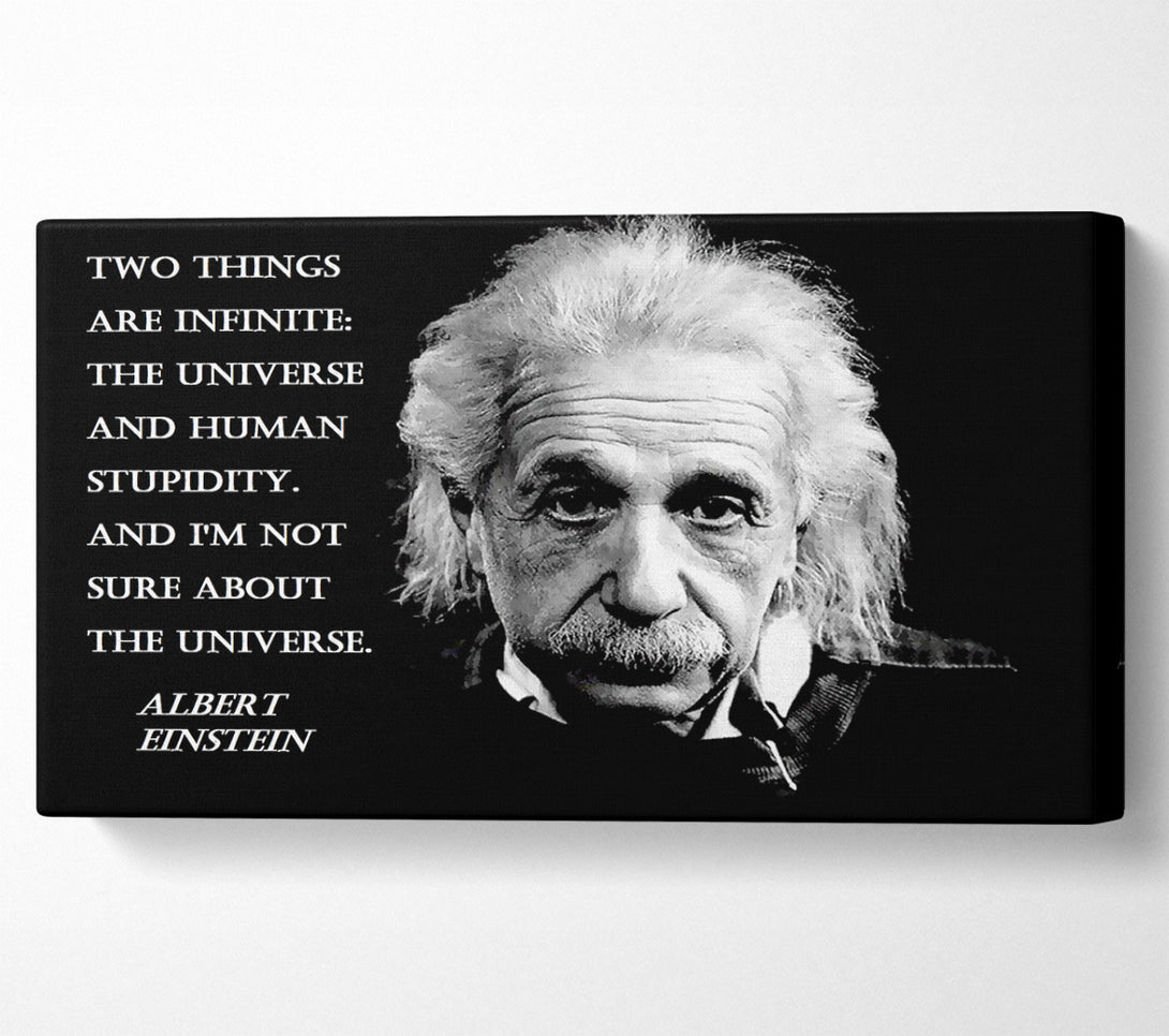  A Canvas Print of Motivational Quote Albert Einstein The Universe Canvas Art