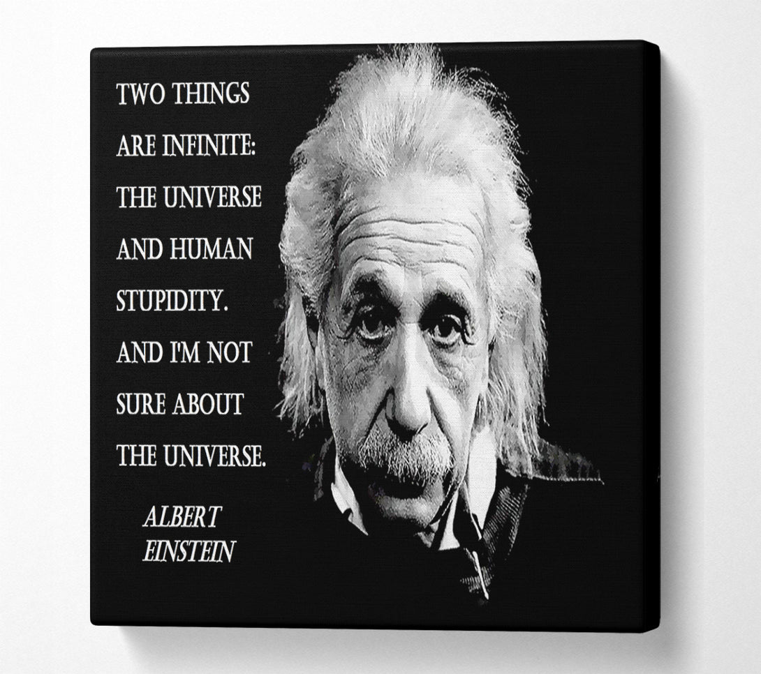  A Canvas Print of Motivational Quote Albert Einstein The Universe Canvas Art
