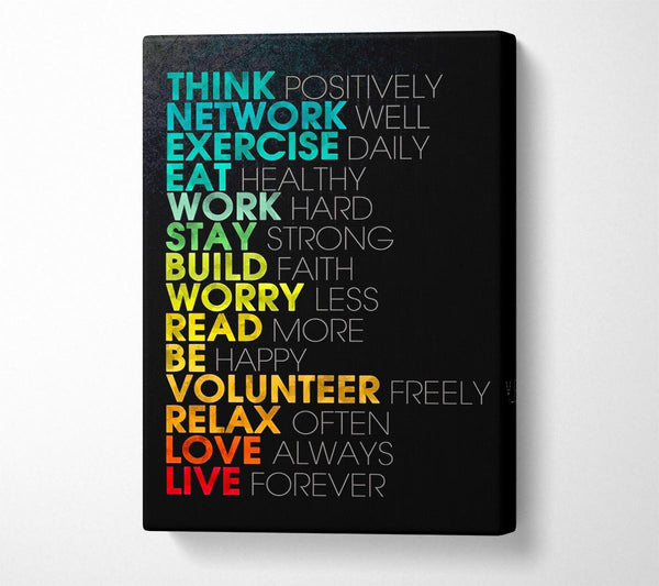  A Canvas Print of Think Positively Canvas Print