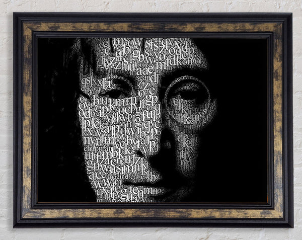 Music Quote John Lennon Words Framed Print