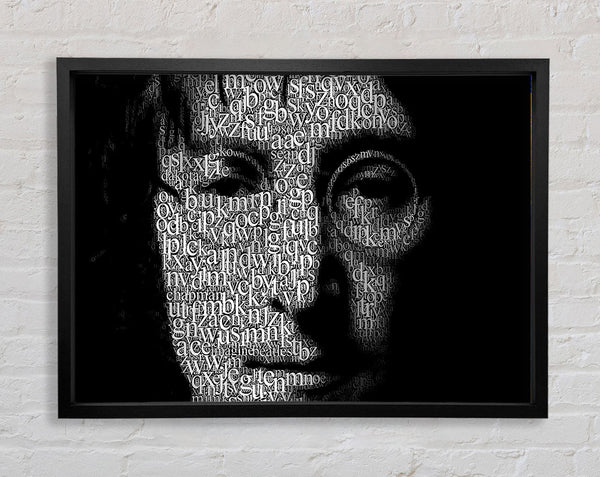Music Quote John Lennon Words Framed Print