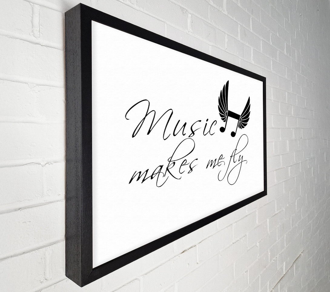  A Canvas Print of Boys room Quote Music Makes Me Fly White Canvas Art