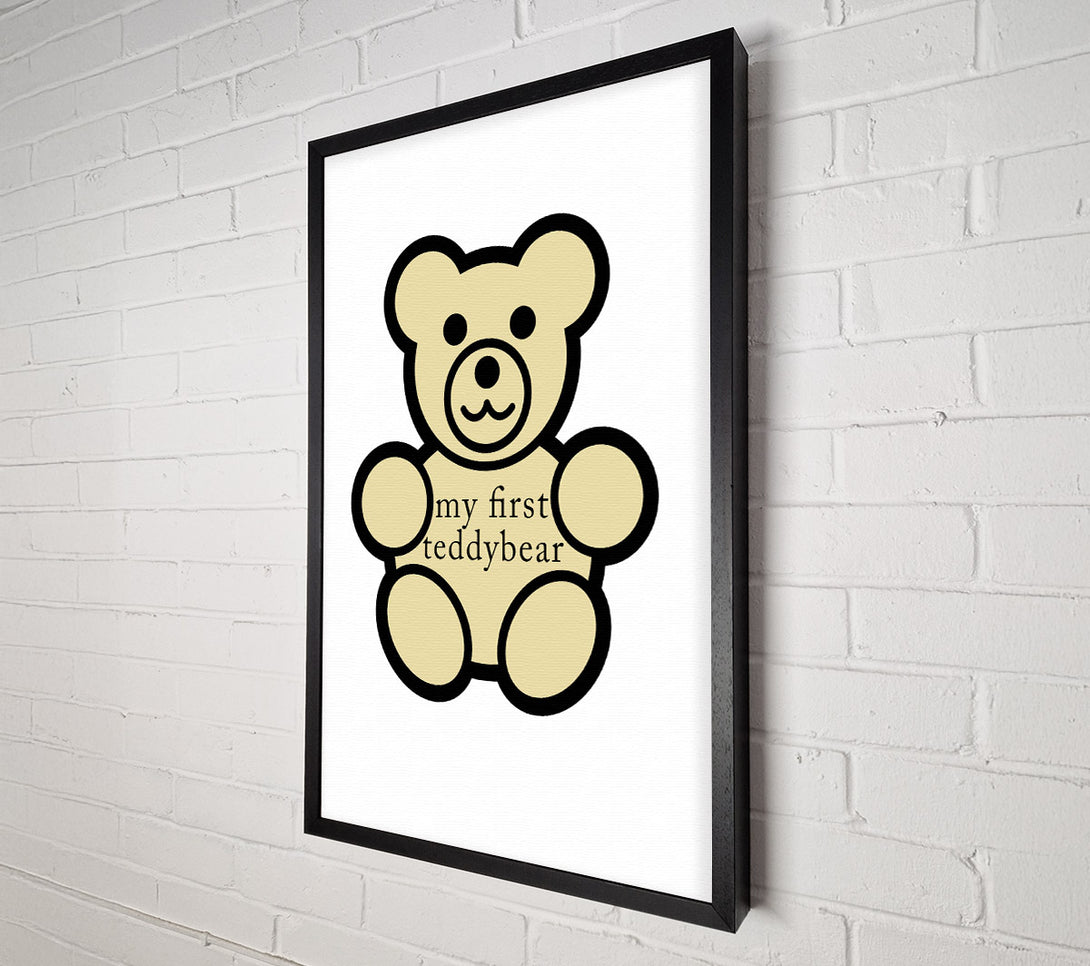  A Canvas Print of Nursery Quote My First Teddybear White Canvas Art