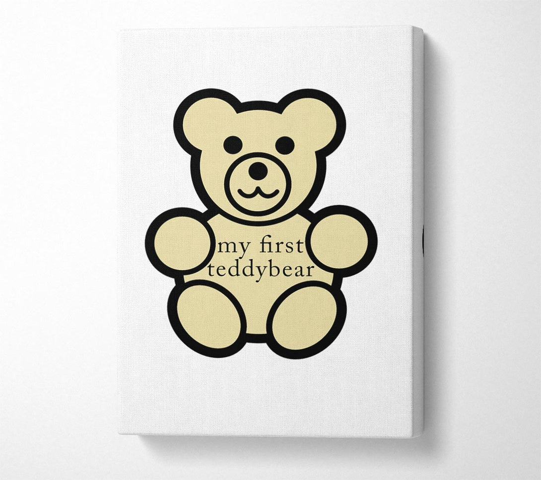  A Canvas Print of Nursery Quote My First Teddybear White Canvas Art