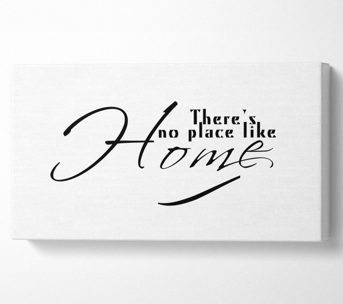  A Canvas Print of Home Quote Theres No Place Like Home White Canvas Print