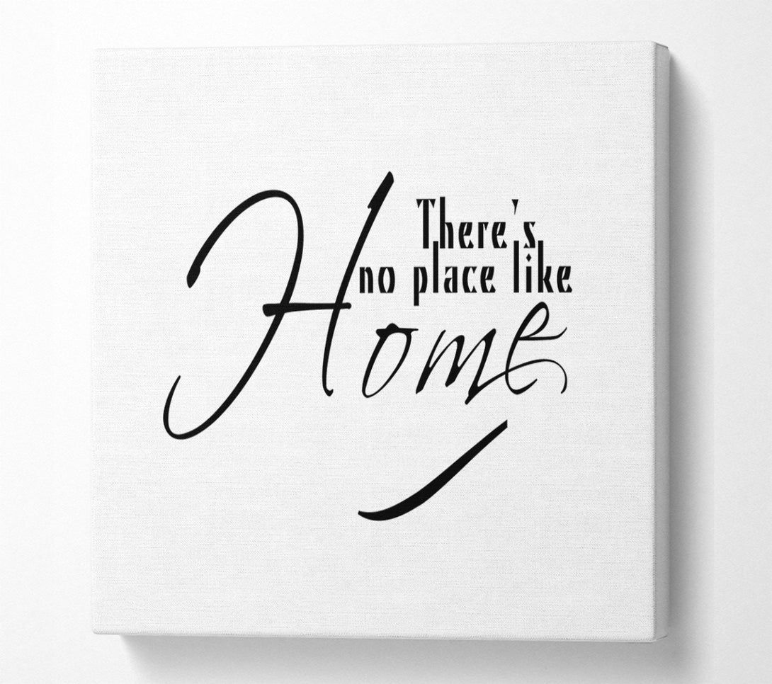  A Canvas Print of Home Quote Theres No Place Like Home White Canvas Print