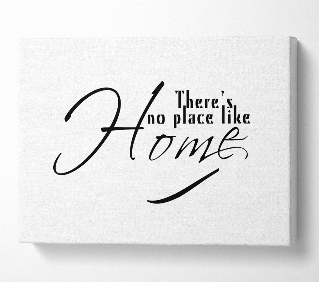  A Canvas Print of Home Quote Theres No Place Like Home White Canvas Print