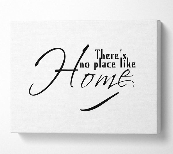  A Canvas Print of Home Quote Theres No Place Like Home White Canvas Print