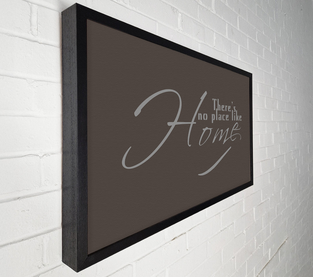  A Canvas Print of Home Quote Theres No Place Like Home Chocolate Canvas Art