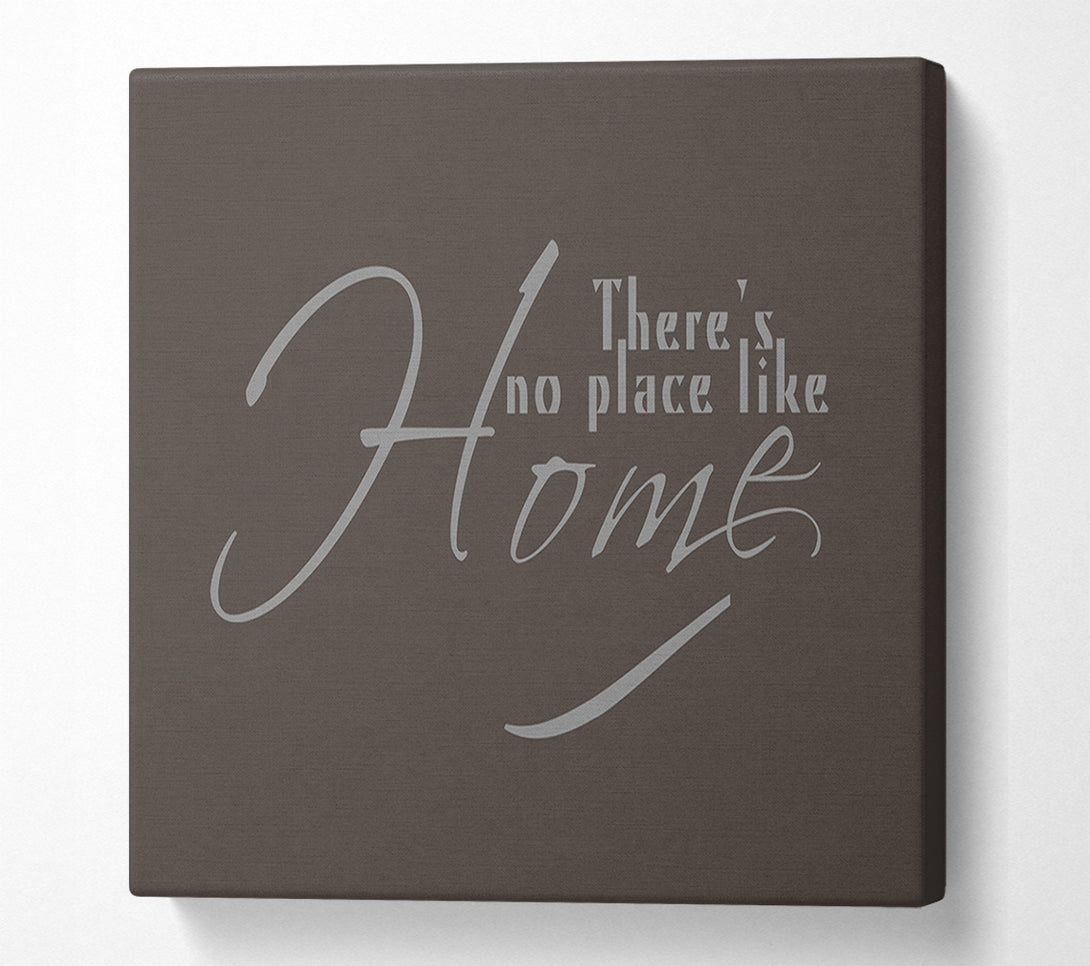  A Canvas Print of Home Quote Theres No Place Like Home Chocolate Canvas Art