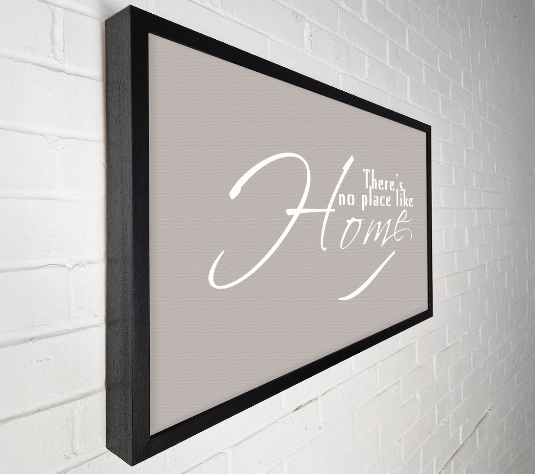  A Canvas Print of Home Quote Theres No Place Like Home Beige Canvas Print