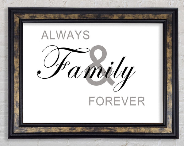 Always And Forever White Framed Print