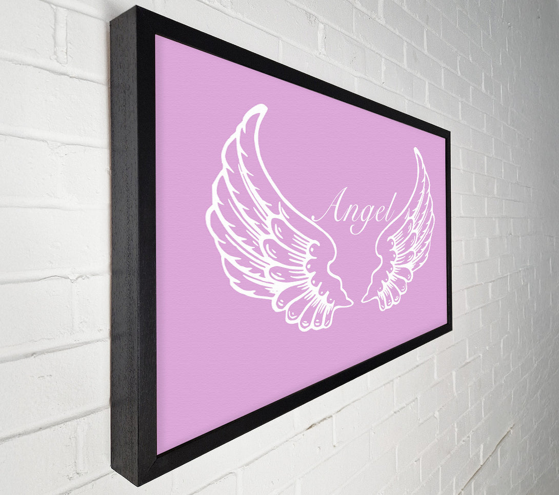  A Canvas Print of Nursery Quote Angel Wings Pink Canvas Print